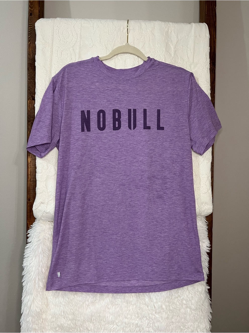 NOBULL Men's Heather Purple Training Tee - Size Medium
